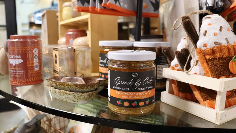 Photo of a nutty pumpkin spice toast spread at The Forks Trading Company.